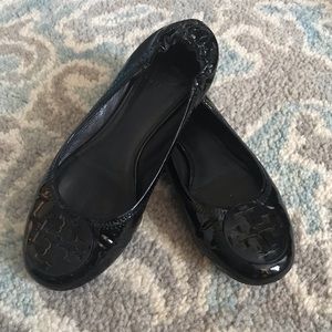 Tory Burch Black Patent Leather Reva